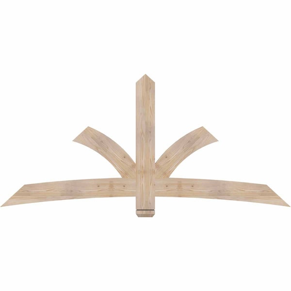 Ekena Millwork Davenport Smooth Timber Gable Bracket, Douglas Fir, 84"W x 38"H x 1 1/2"D x 5 1/2"F, 11/12 Pitch GBW084X38X0206DAV00SDF - main